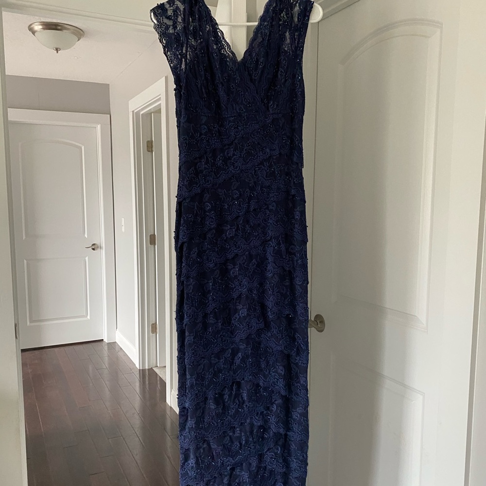 Blue lace gown